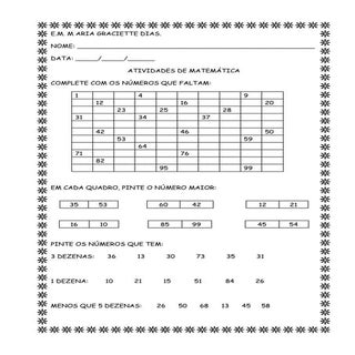 Atividades com dezenas