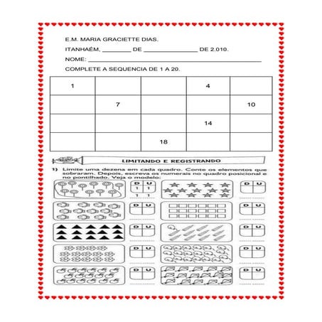 Atividades de 1 a 20