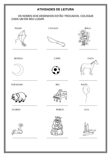 Atividades de alfabetização 1e 2º anos
