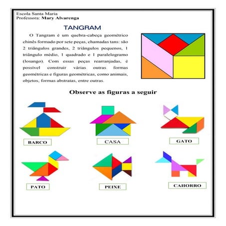 Atividade  de arte    - TANGRAM 