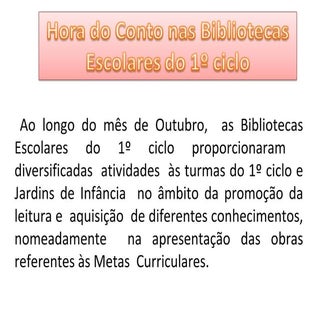 Atividades de outubro