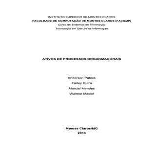 Ativos de processos organizaçonais