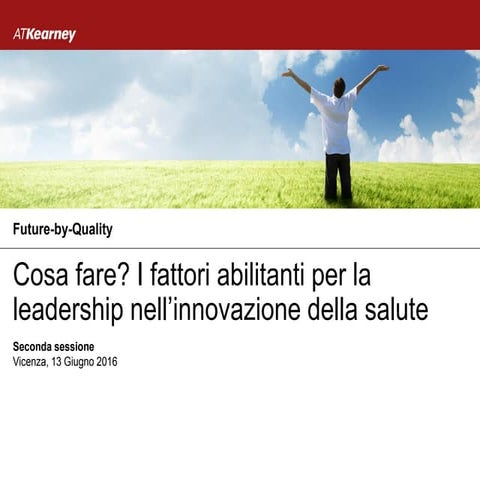 Cosa fare? I fattori abilitanti per la leadership nell'innovazione della salute
