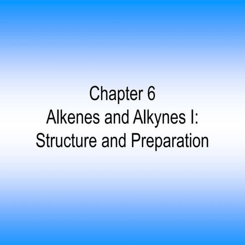 alkenes and alkynes structure and preparation