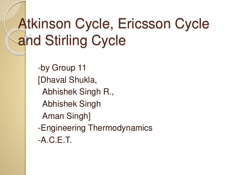 ericsson cycle
