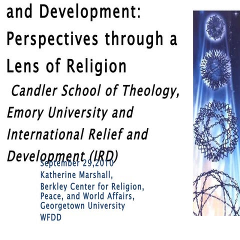 Katherine Marshall: Keynote at IRD event at Emory University