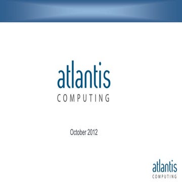 Atlantis overview v5 o ctober 2012