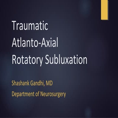 Atlanto-axial subluxation