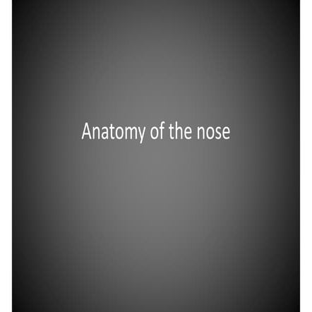 Atlas anatomy of the nose and paranasal sinuses | PDF