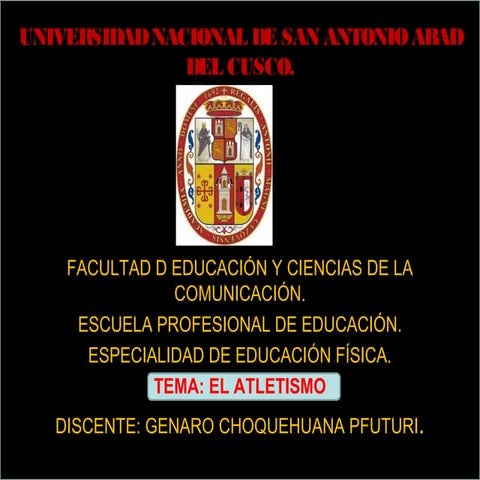 Atletismo conceptos puntuales