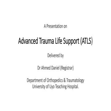 Advanced trauma life support