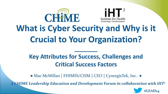 2015 Atlanta CHIME Lead Forum