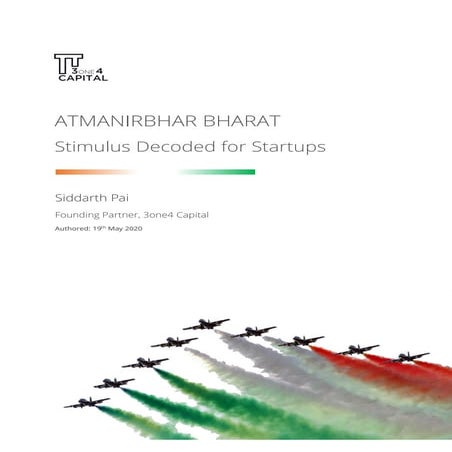 Atmanirbhar Bharat Stimulus decoded for Startups