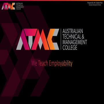 Atmc marketing presentation by Study Metro 