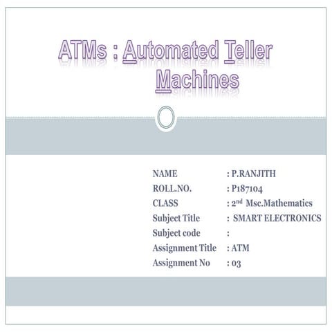Atm machine | PPT
