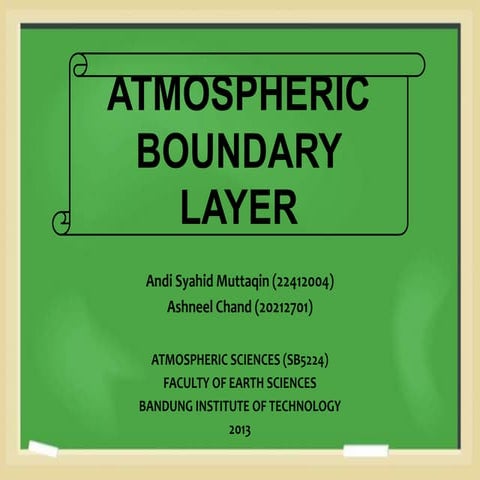 Lapisan Batas Atmosfer