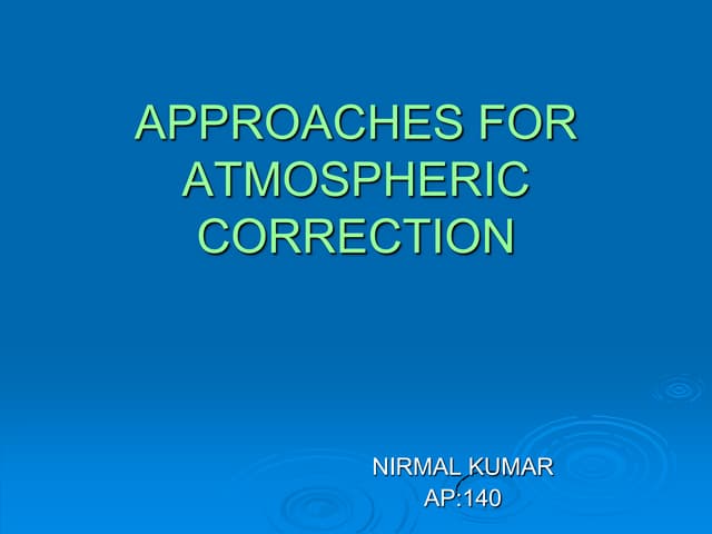 Atmospheric correction