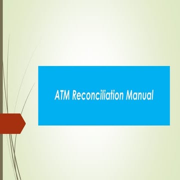 Atm reconciliation manual