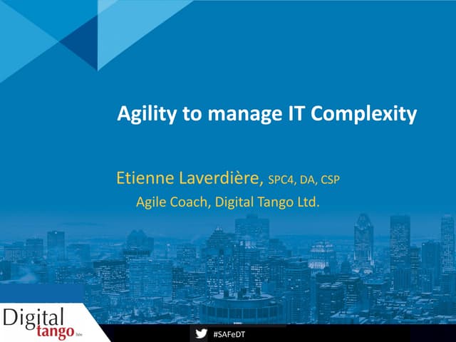 Agility to manage IT Complexity