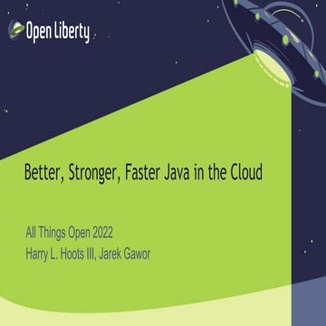 No Compromise - Better, Stronger, Faster Java in the Cloud
