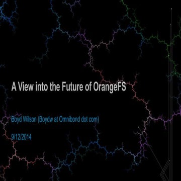 Architecture of the Upcoming OrangeFS v3 Distributed Parallel File System