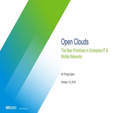 Open Clouds: The New Primitives in Enterprise IT & Mobile Networks