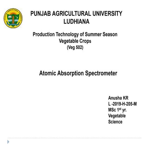 Atomic absorption spectrometer