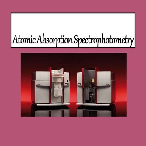 Atomic absorption spectrophotometry