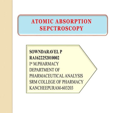Atomic absorption spectroscopy