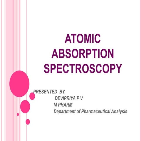 Atomic absorption spectroscopy
