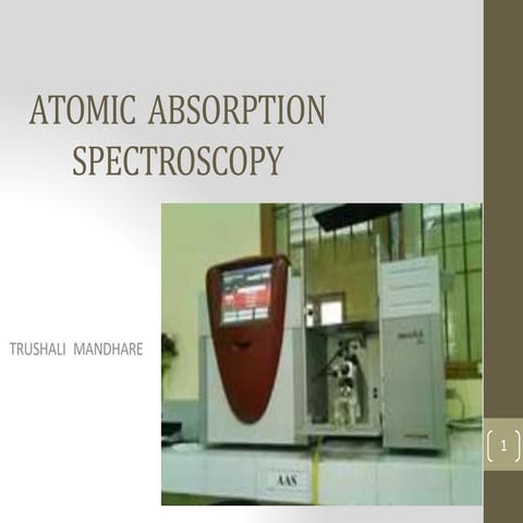Atomic absorption spectroscopy