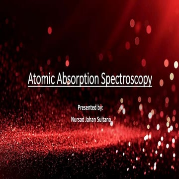 Atomic Absorption Spectroscopy