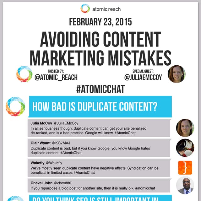 #AtomicChat Avoiding Content Marketing Mistakes