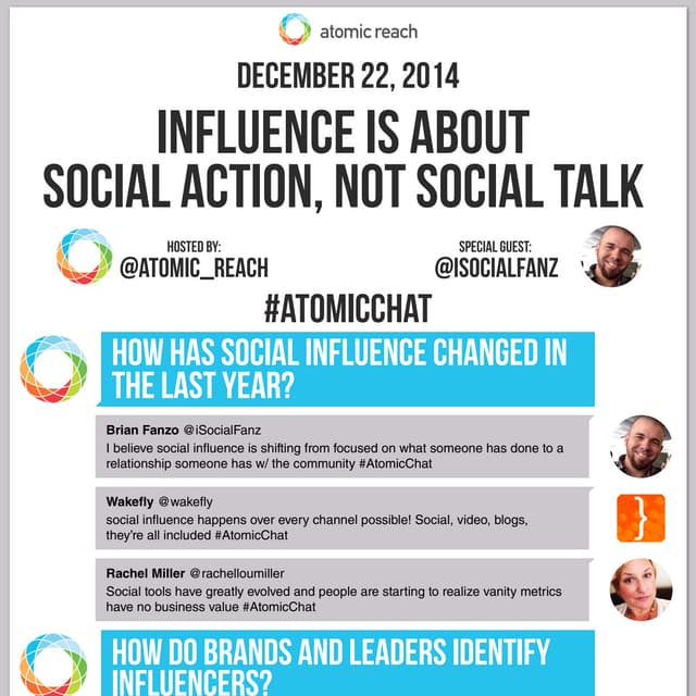 #AtomicChat Influence Is About Social Action Not Social Talk