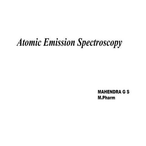 Atomic emission spectroscopy