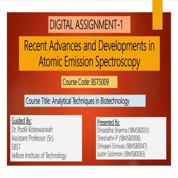 Atomic emission spectroscopy