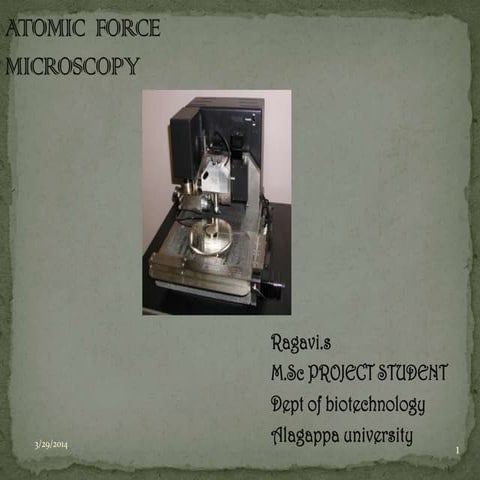Atomic force microscopy