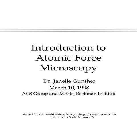 Atomic force microscopy