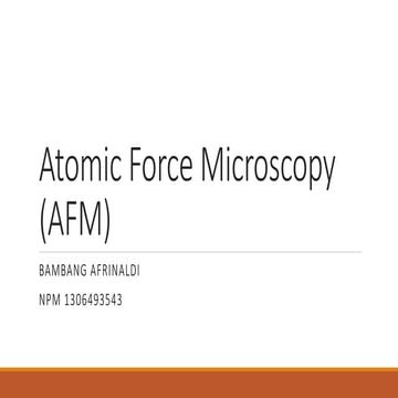 Atomic Force Microscopy
