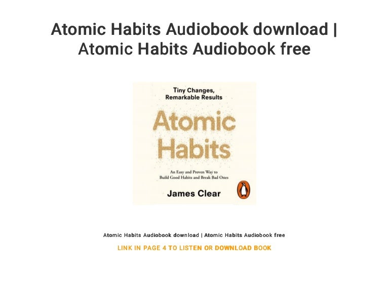 Atomic Habits Audiobook download Atomic Habits Audiobook free