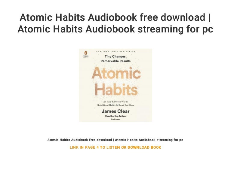 atomic habits audiobook free download atomic habits