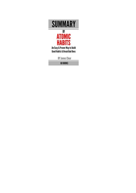 Atomic Habits Tiny Changes Remarkable Results Bdf Summary Pdf Atomic Habits Tiny Changes Remarkable Results Bdf Summary Pdf