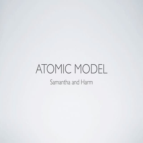 Atomic Model Timeline