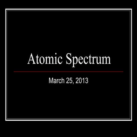 Atomic spectrum