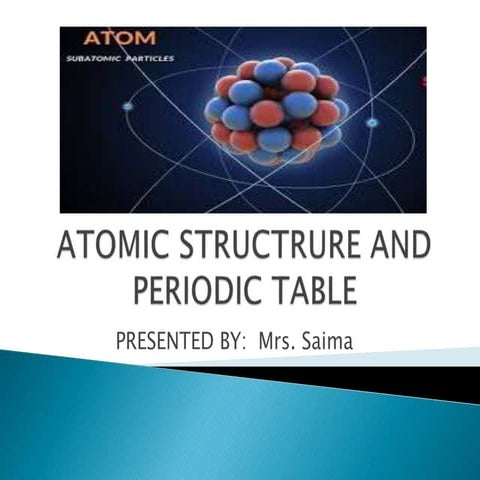 Atomic structrure and periodic table