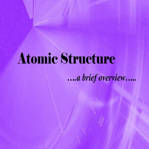 Atomic structure