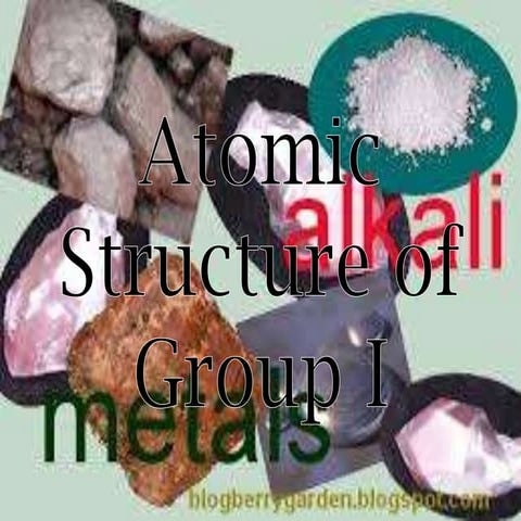 Upper Secondary Chemistry-Atomic structure of group i
