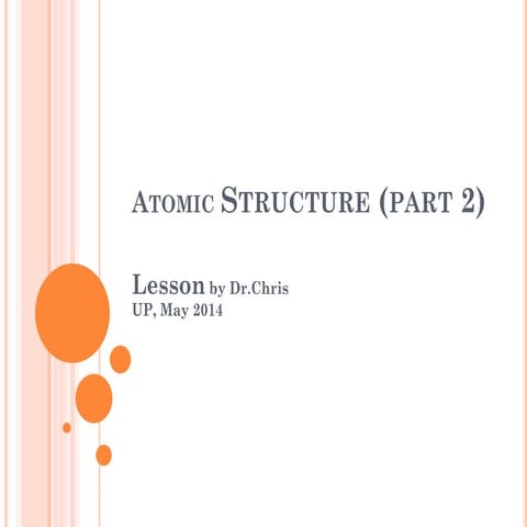 Atomic structure part 2