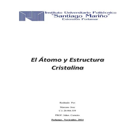 Atomo y estructura atomica