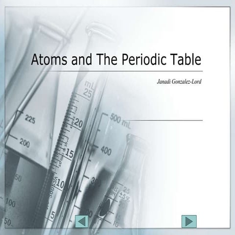 Atoms And The Periodic Table
